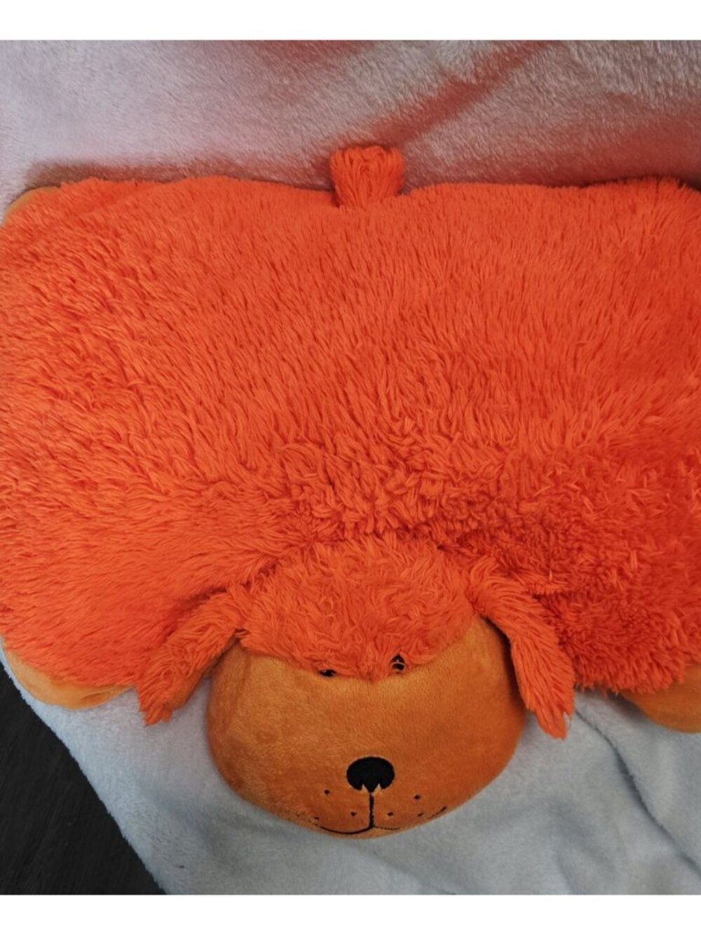 Pillow Pets Orange Neon Neonz Dog 16" Plush Shaggy Puppy 2012 - Picture 3 of 6